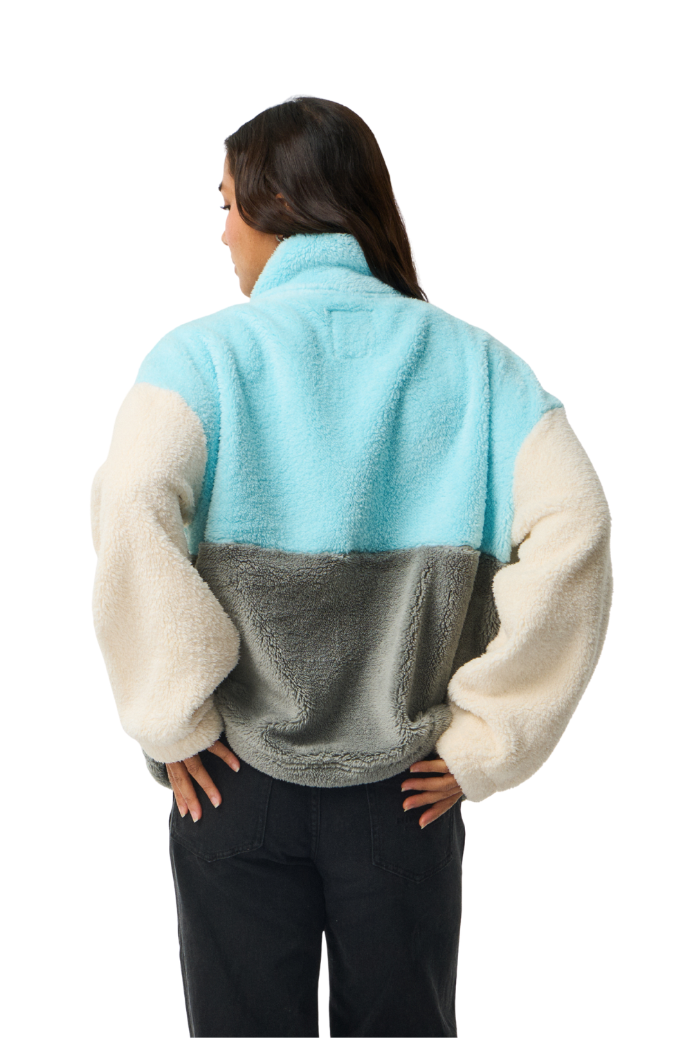 Rip Curl Surf Revival Heritage Womens Full Zip Polar Fleece Light Blue
