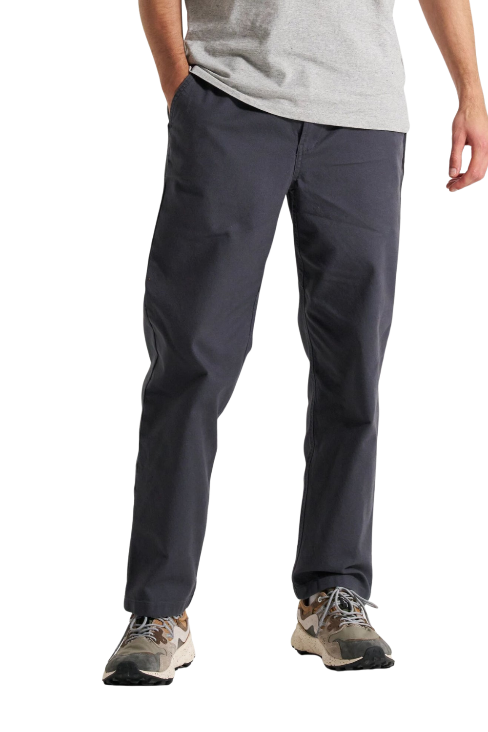 Passenger Adventurer Mens Organic Canvas Trousers Charcoal