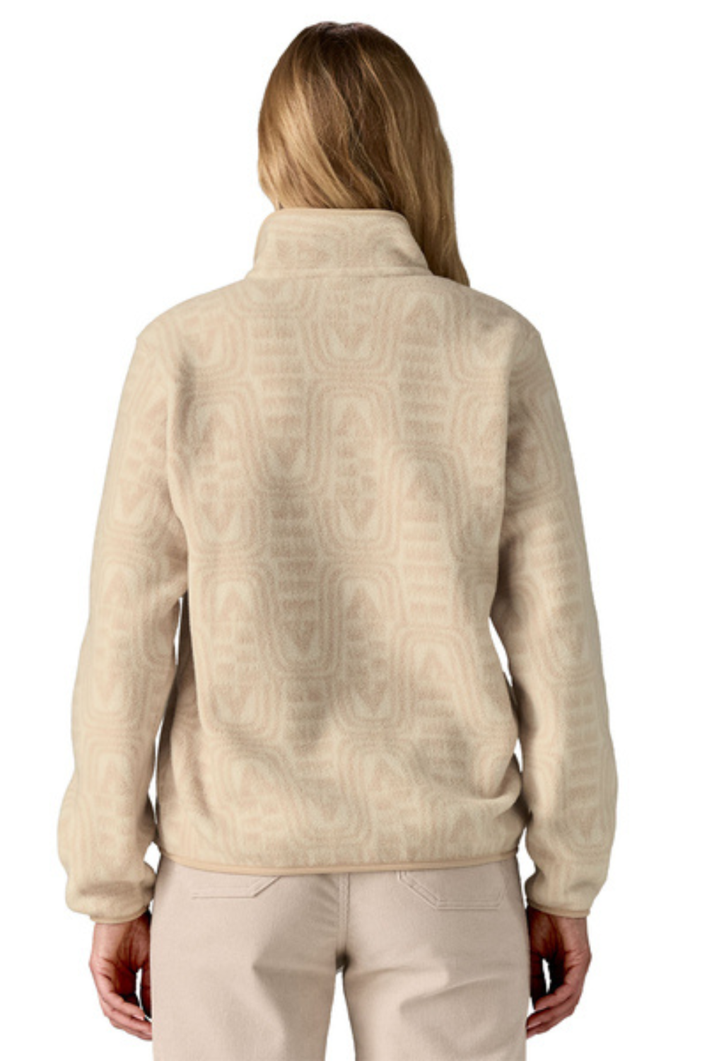 Patagonia Womens Light Weight Synch Snap-T Pullover Flow Dyno White