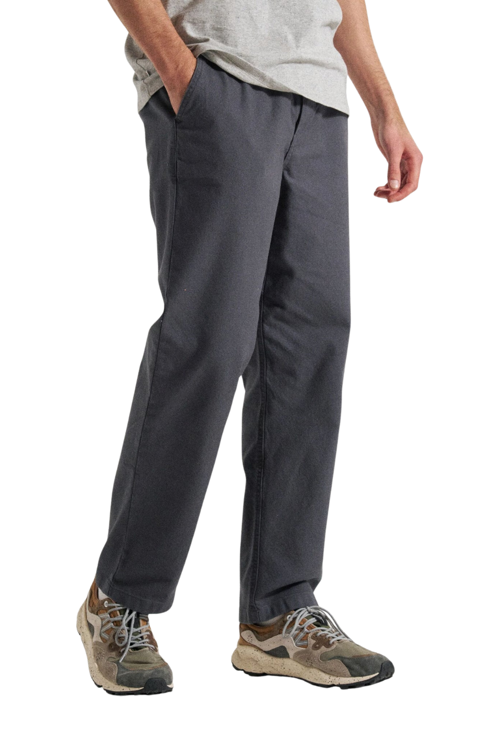 Passenger Adventurer Mens Organic Canvas Trousers Charcoal