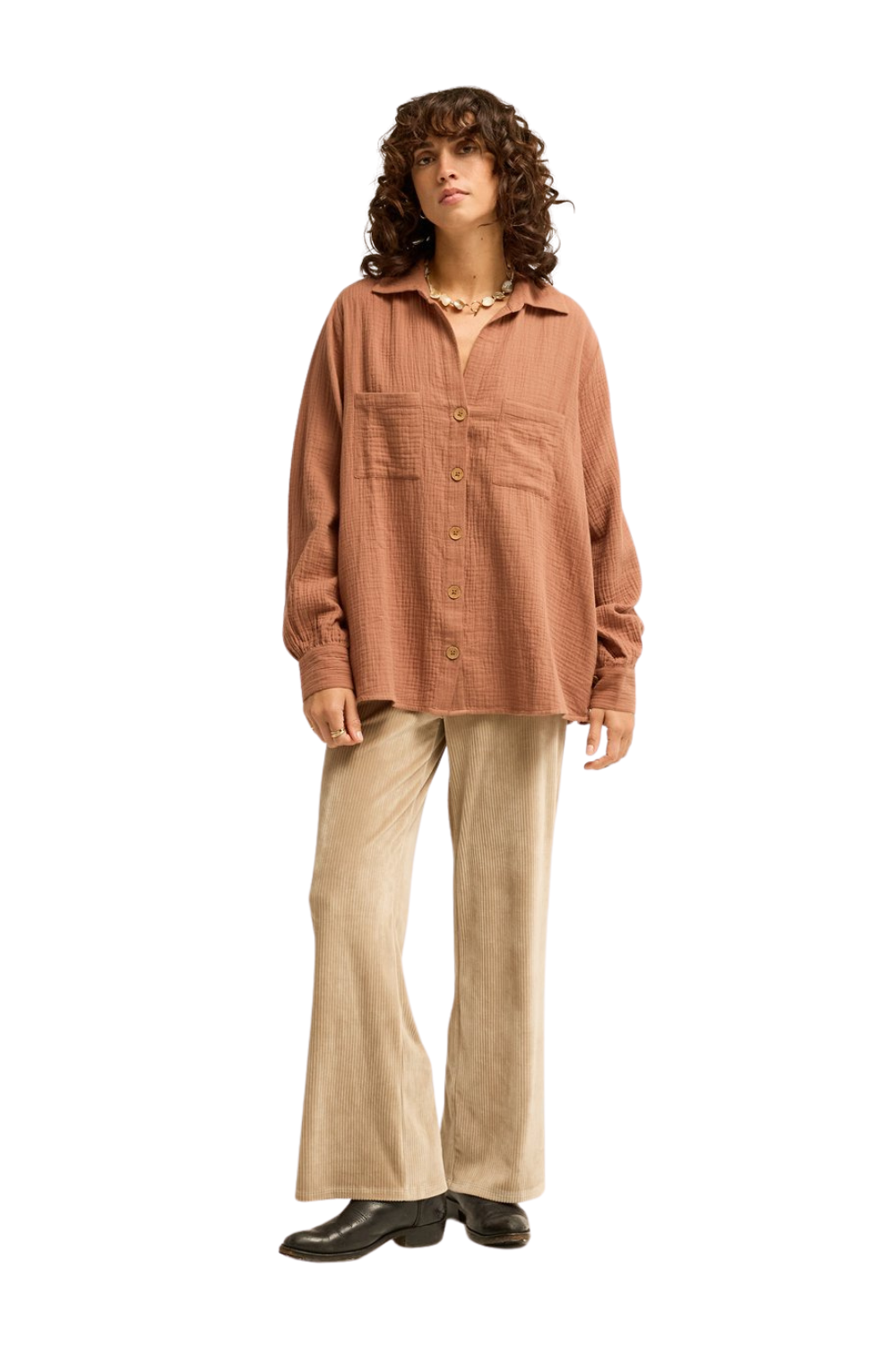 Billabong Swell Blouse Womens Shirt Brownstone