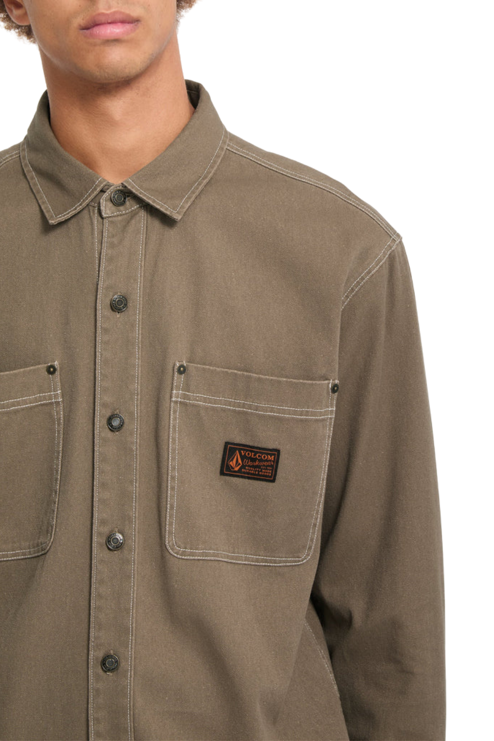Volcom Levelstone Mens Shirt Earth