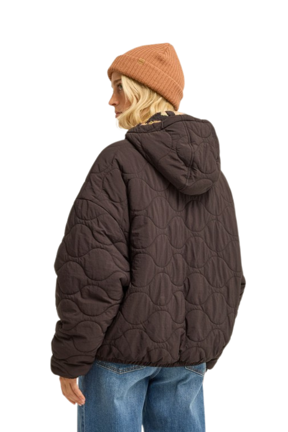 Billabong Fall Camper Womens Puffer Jacket Black Pebble