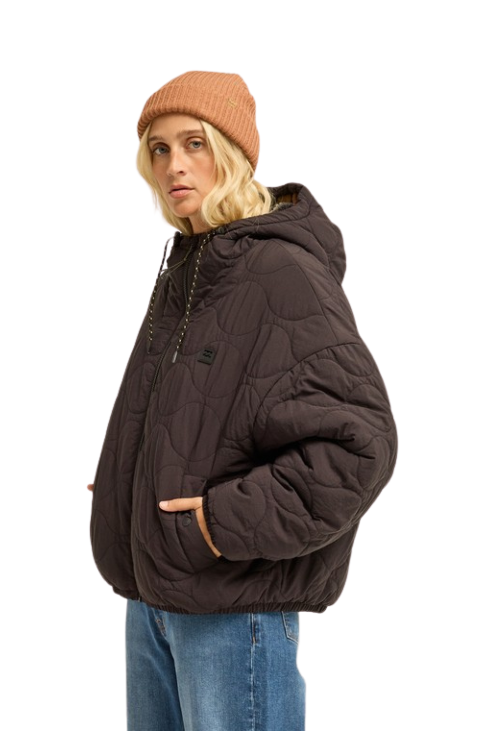 Billabong Fall Camper Womens Puffer Jacket Black Pebble