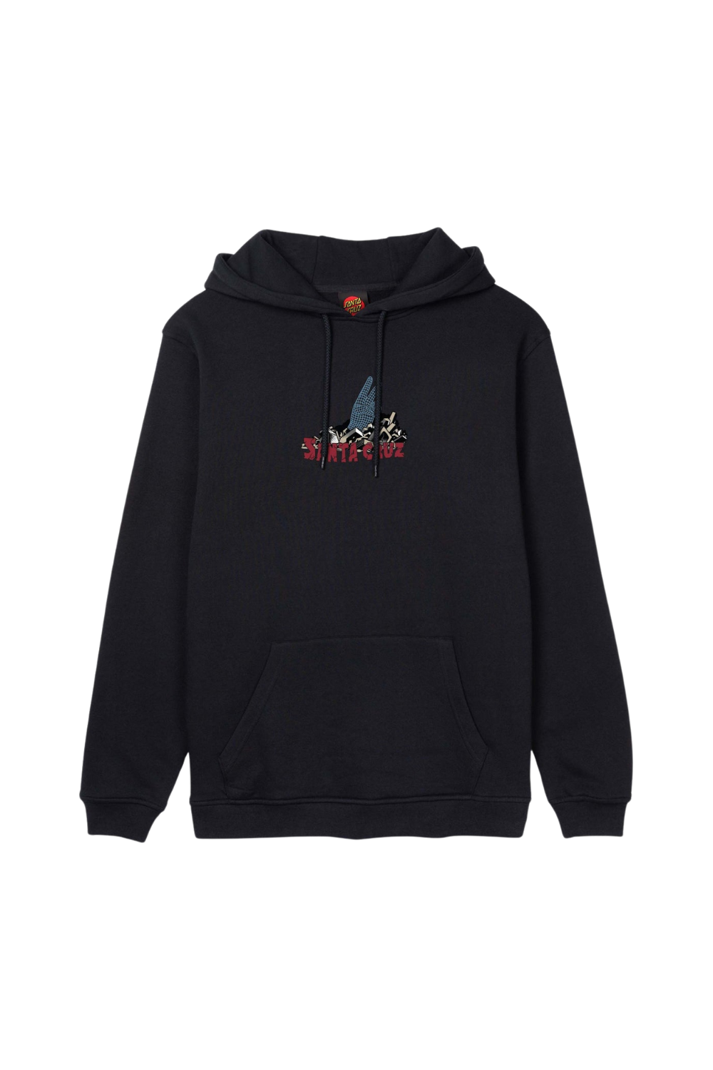Santa Cruz Mens Kendall Grid Hand Centre Hoodie Black