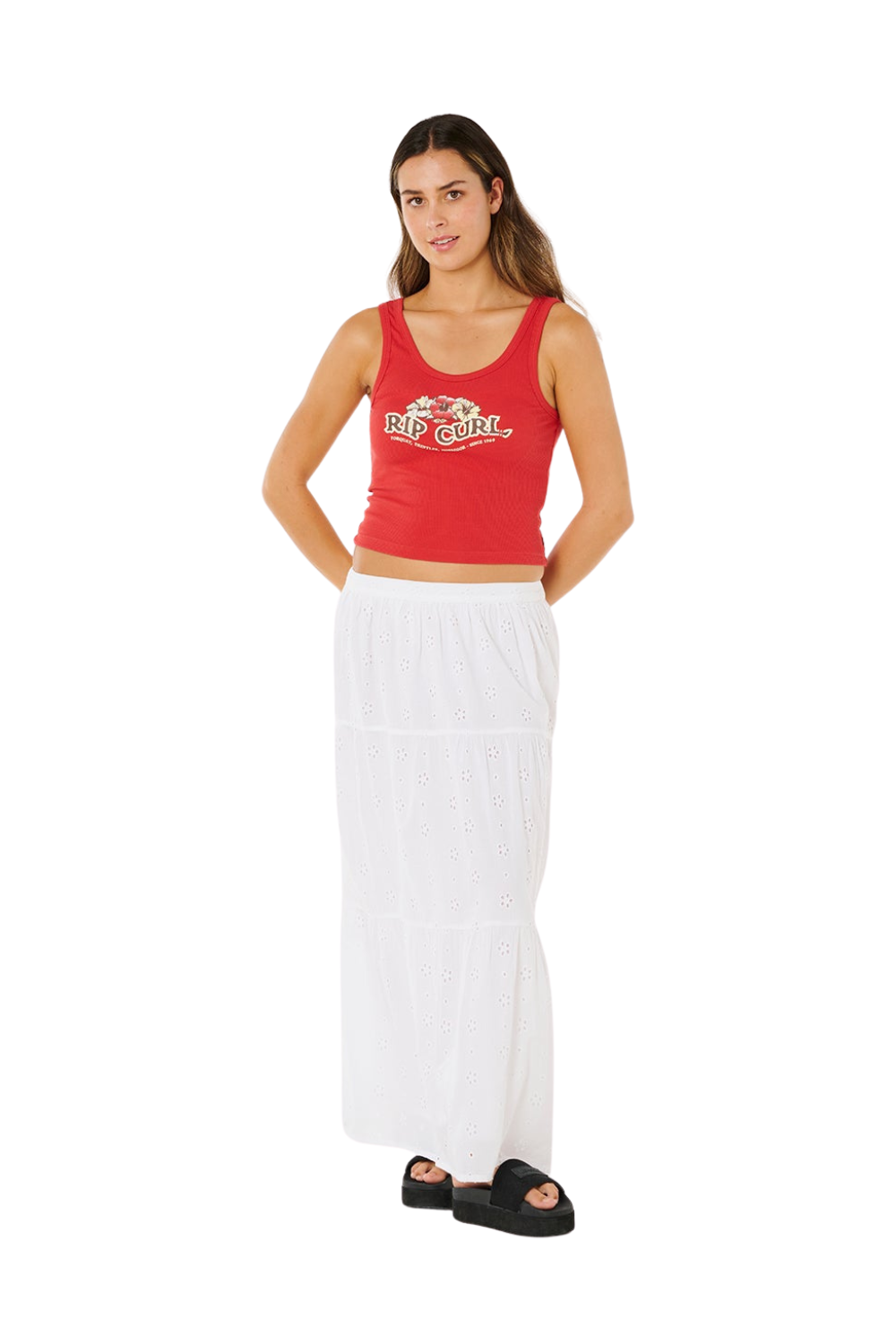 Rip Curl Bells Womens Tank Top Deep Red