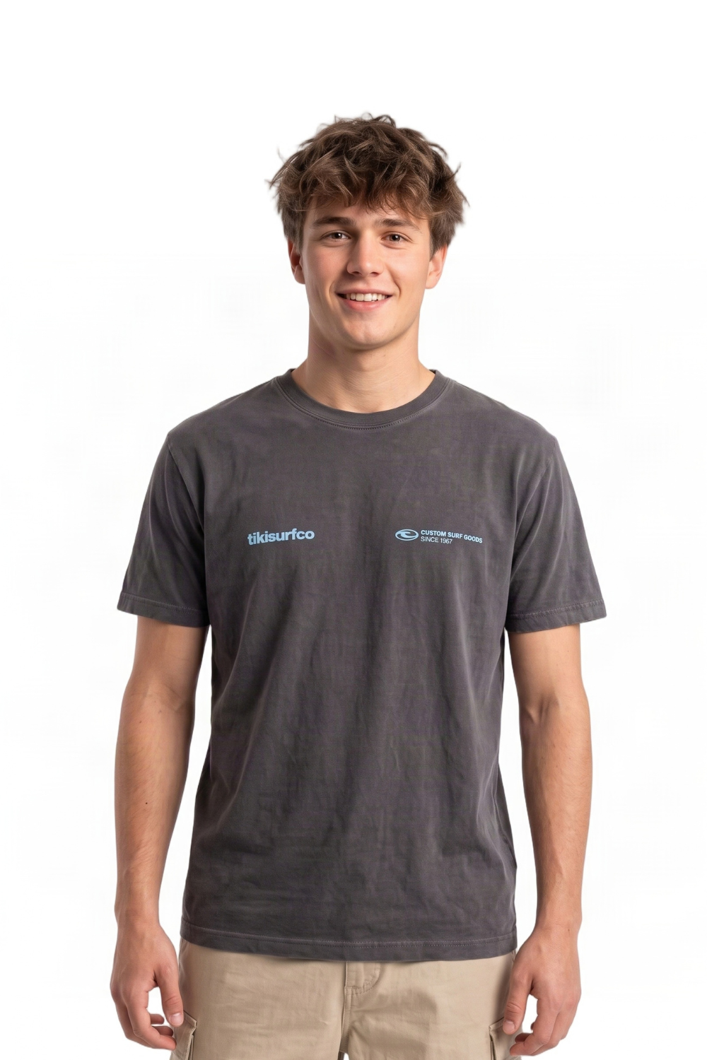 Tiki Surfco T-Shirt Washed Charcoal