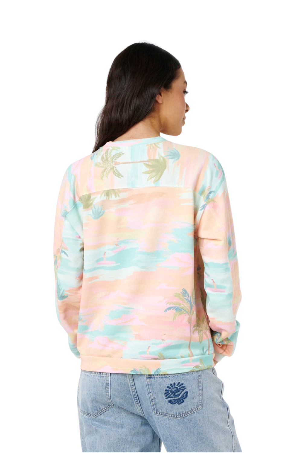 Rip Curl Catalina Island Womens Relaxed Crew Peach