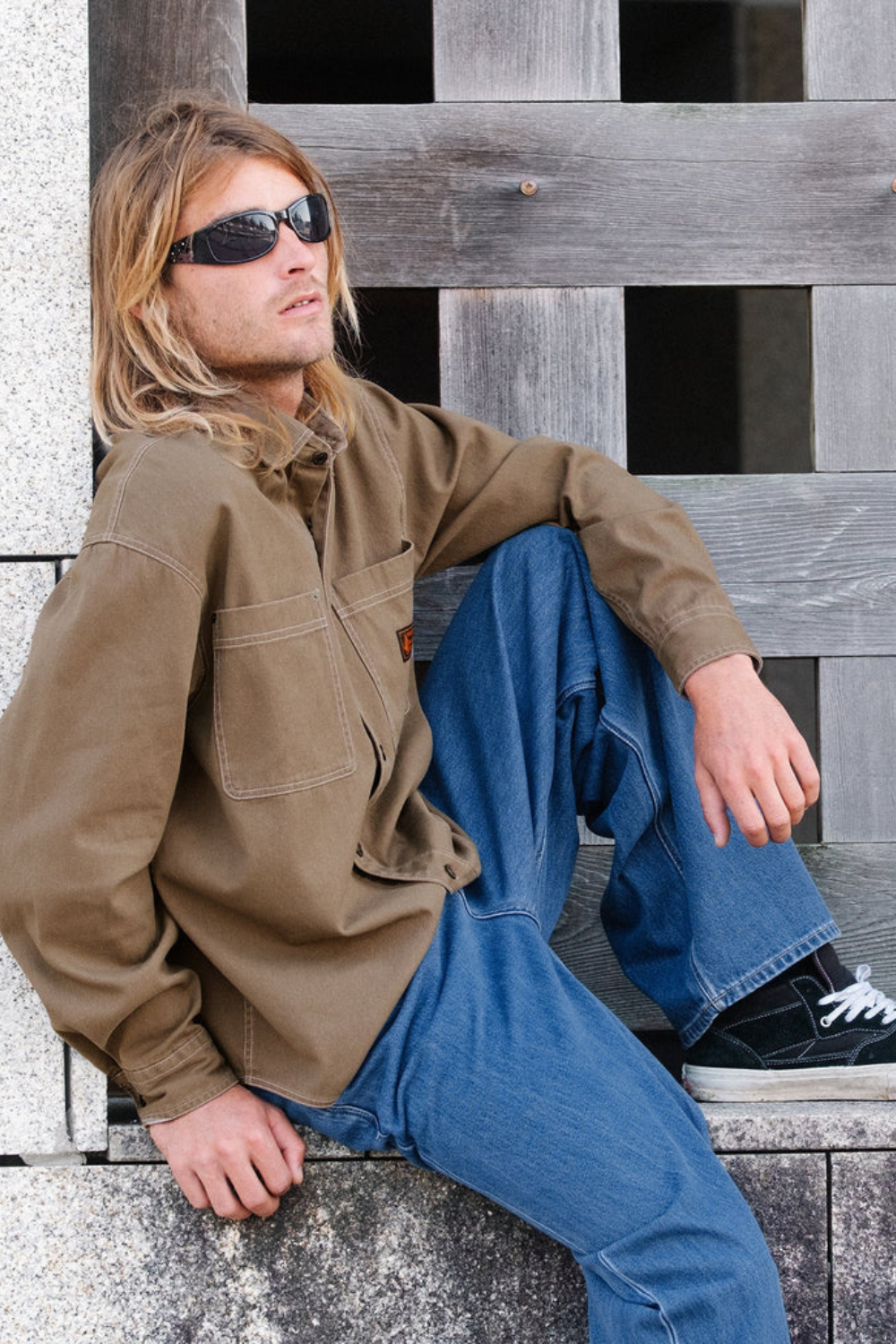 Volcom Levelstone Mens Shirt Earth