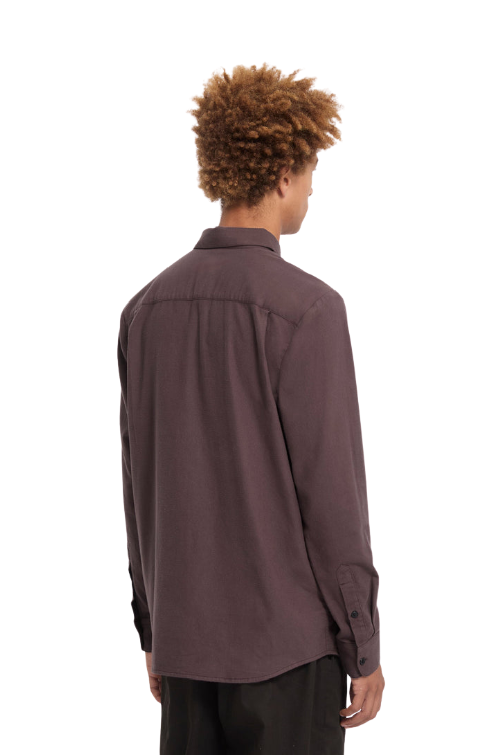 Volcom Caden Solid Mens Shirt Raisin