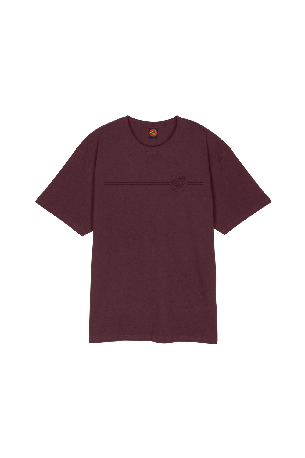 Santa Cruz Tonal Opus Dot Stripe Mens T-Shirt Dark Plum