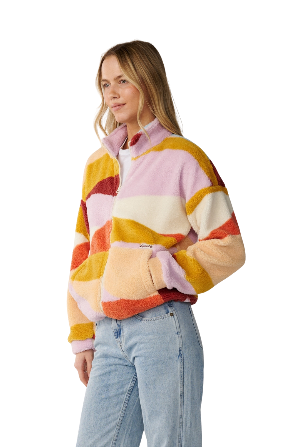 Rip Curl Retro Swell Womens Full Zip Polar Fleece Multi