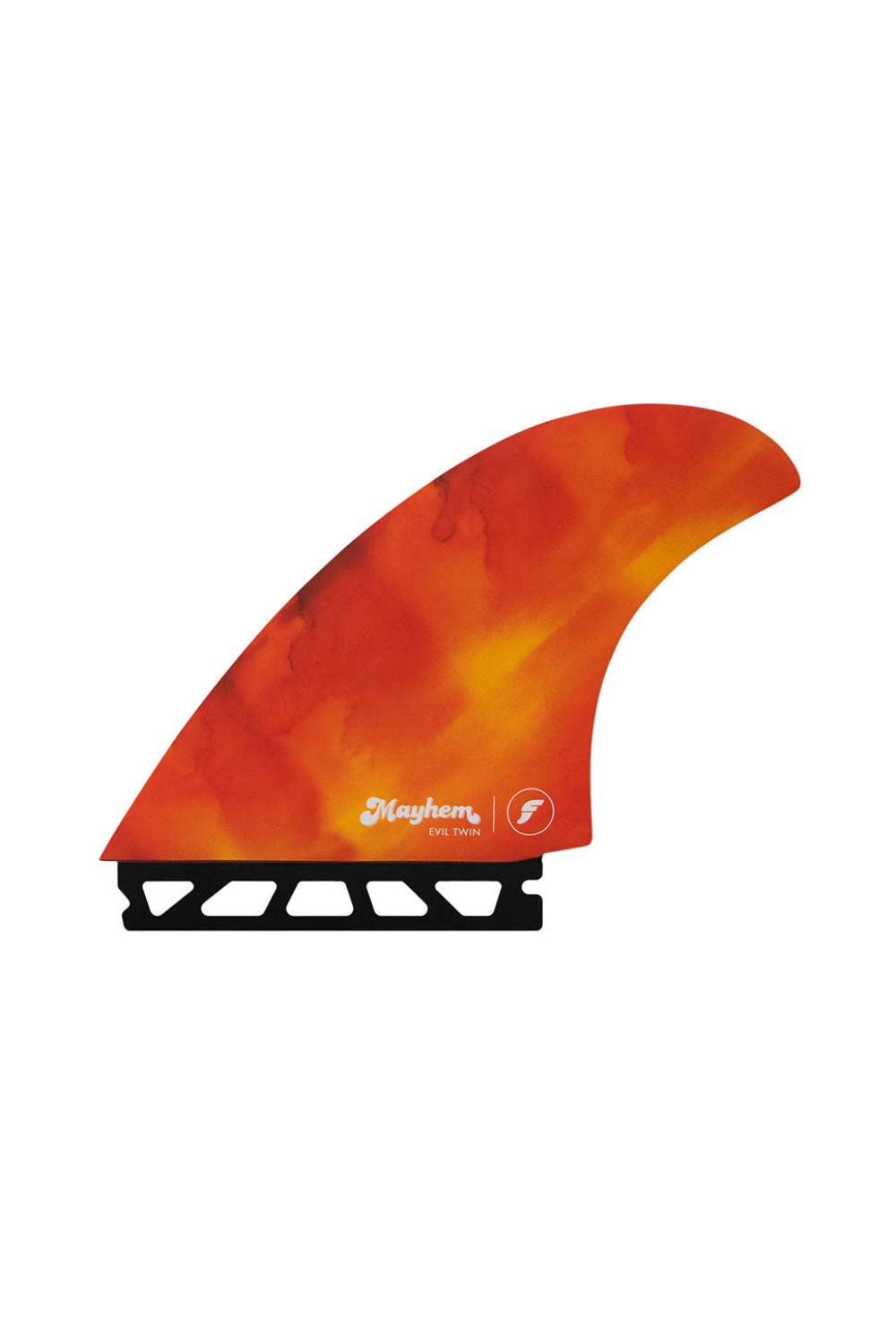 Futures Mayhem Evil Twin + Trailer Honeycomb Medium Surfboard Fins Orange