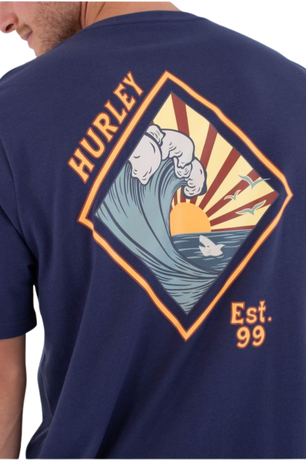 Hurley Printing Press Disques Mens T-Shirt Distroyer