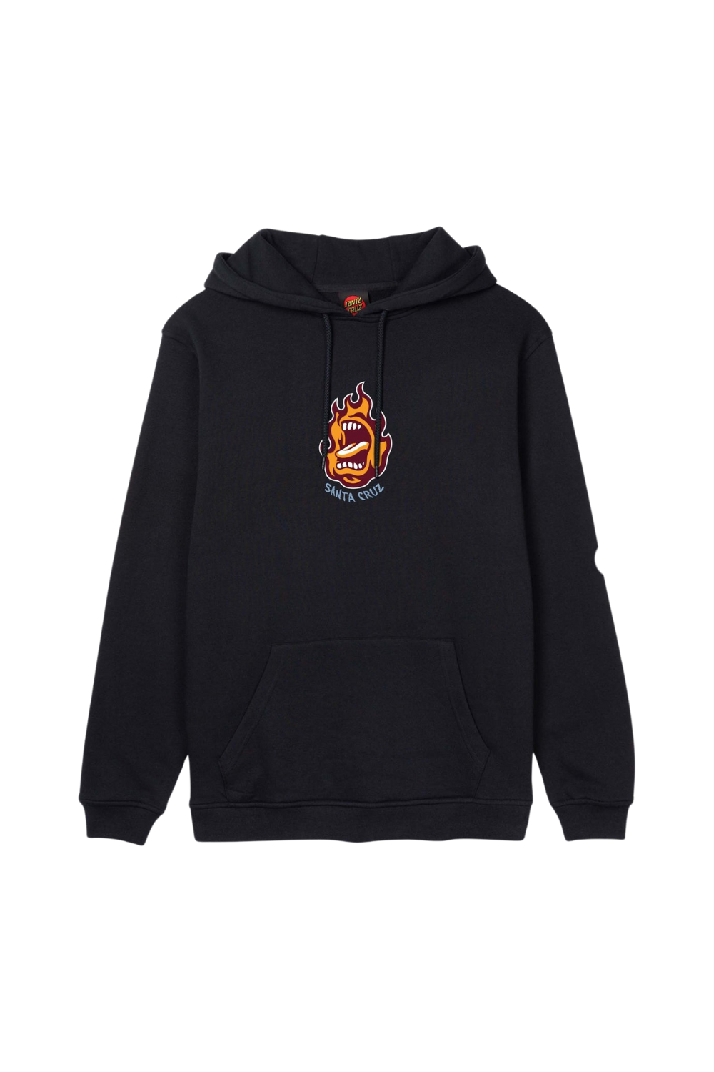 Santa Cruz Mens Screaming Flame Front Hoodie Black