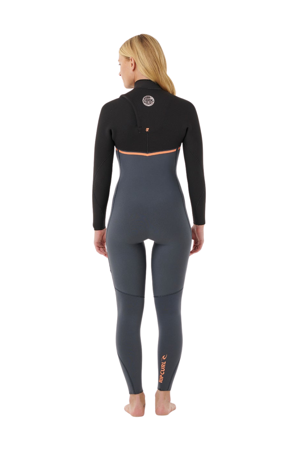 Rip Curl E-Bomb 3/2 Womens Chest Zip Wetsuit Charcoal