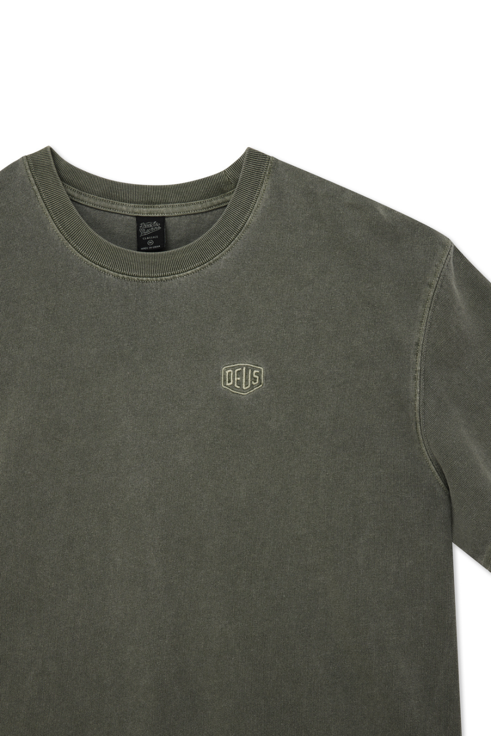 Deus Shield Garment Dyed Short Sleeve T-Shirt Cypress Green