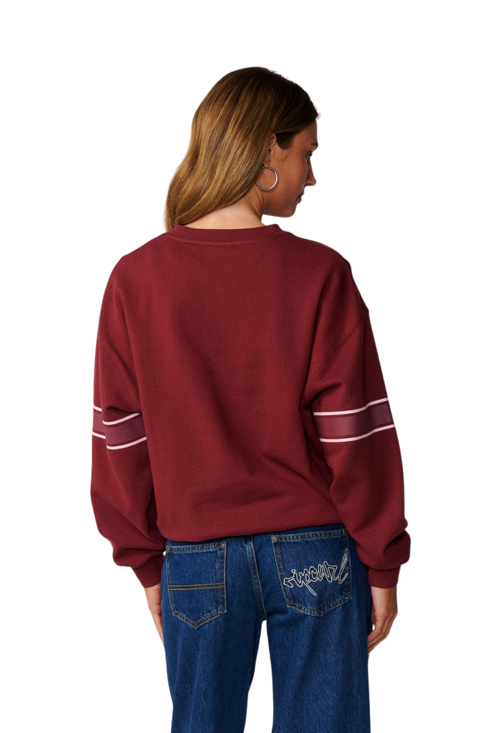 Rip Curl Archive Dolphin Womens Oversized Crew Dark Plum