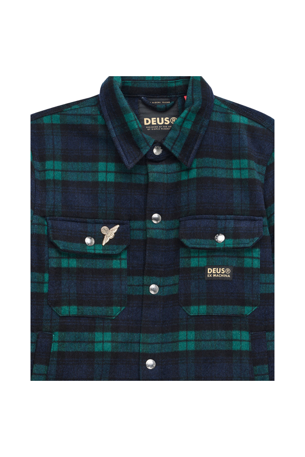 Deus Maxwell Mens Check Shirt Green