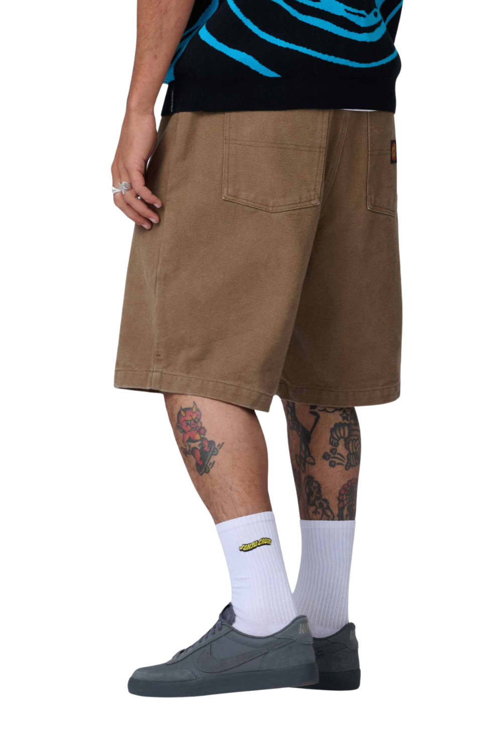 Santa Cruz Mens Big Shorts Taupe
