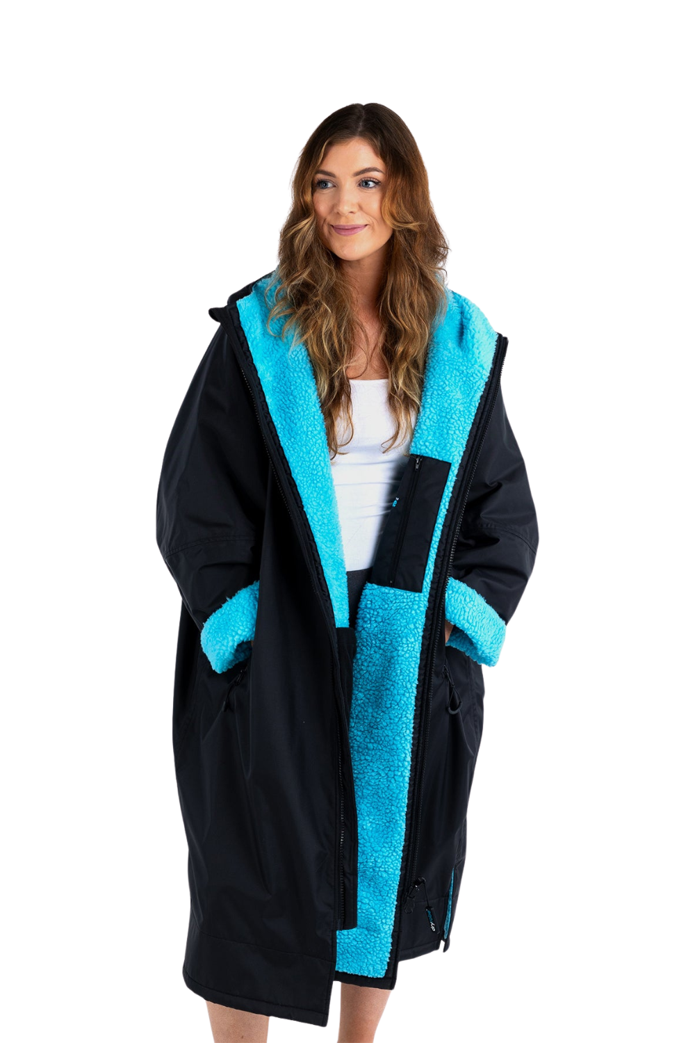 Dryrobe Adults Advance Long Sleeve Changing Robe Black/Blue