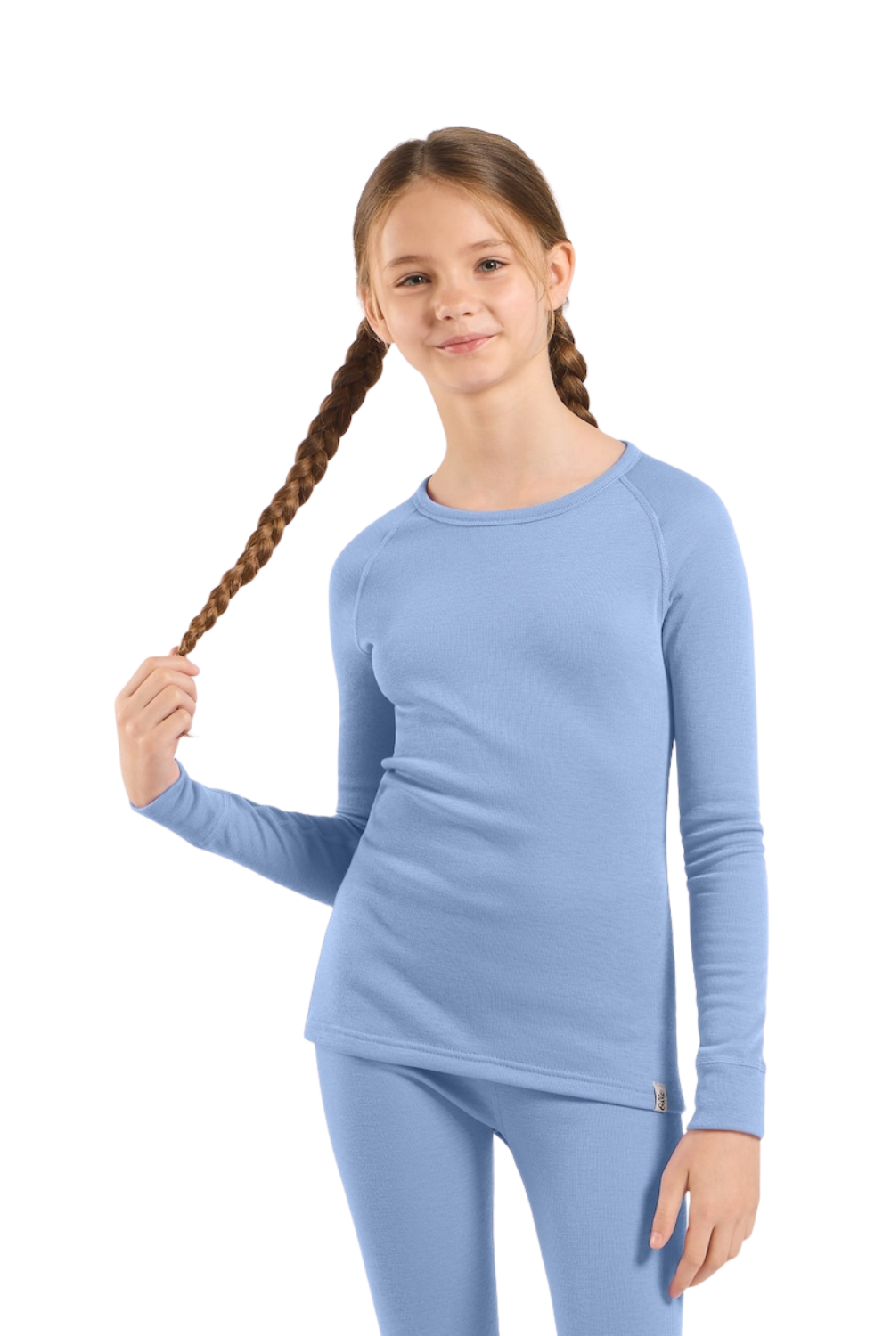 Odlo Active Warm Kids Base Layer Top Blue Heron