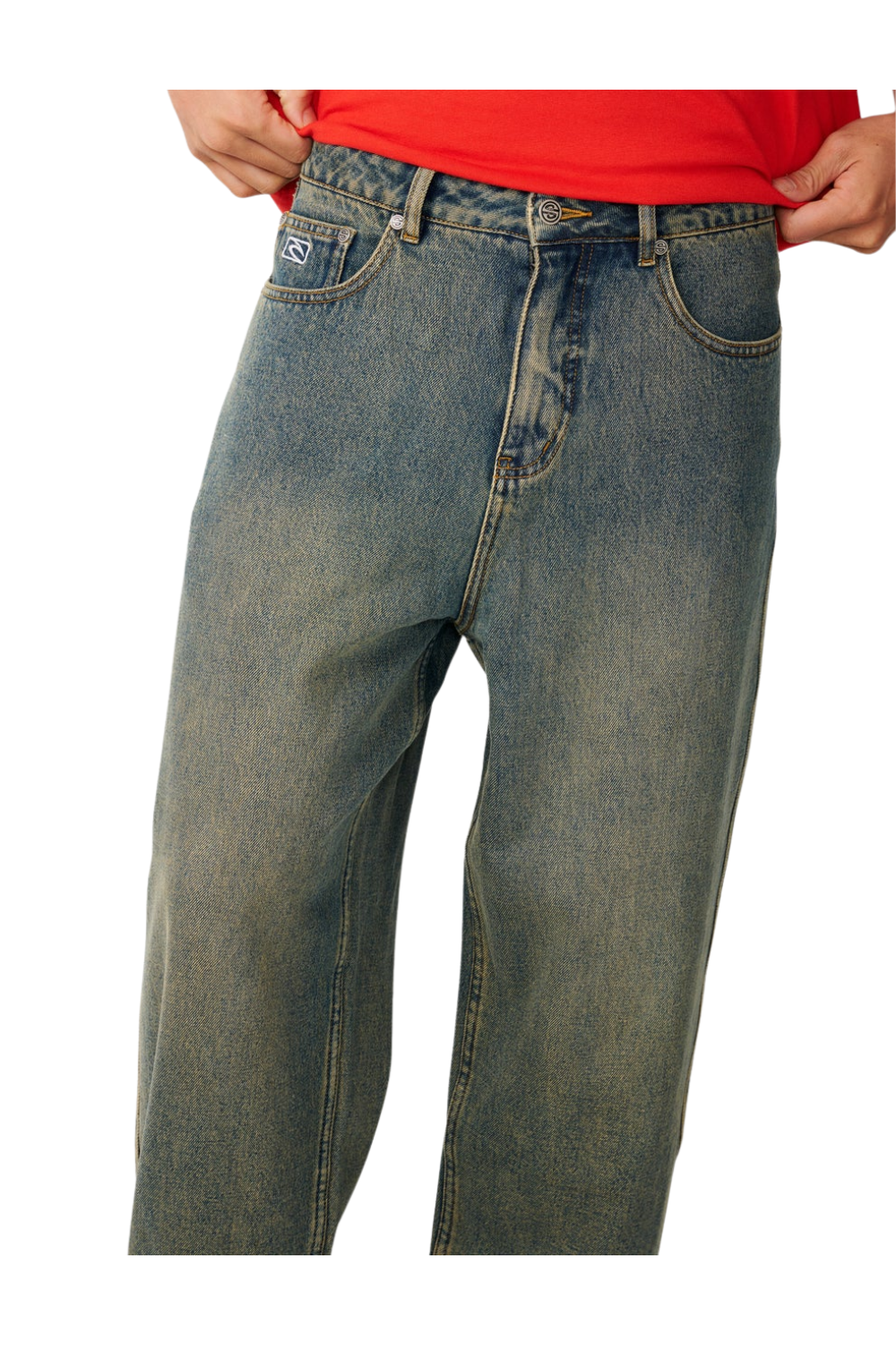 Rip Curl Archive Dirty Denim Mens Trousers Dirty Mid Blue