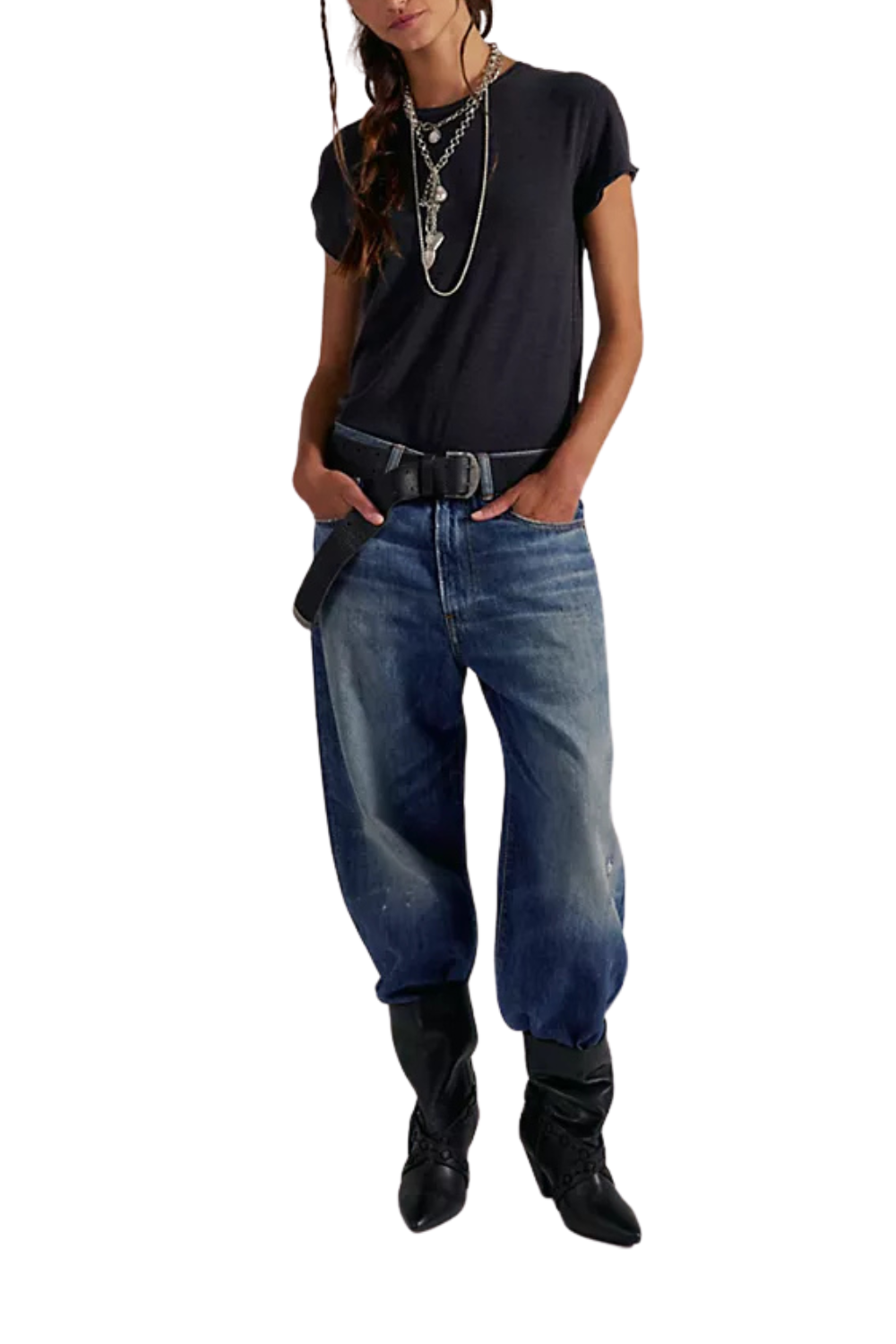 Free People Nova Womens T-Shirt Black