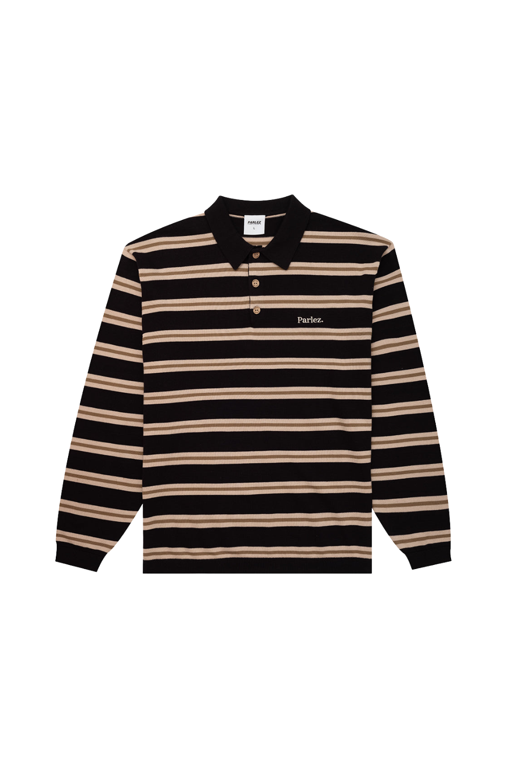 Parlez Aspen Long Sleeve Polo Knit Black