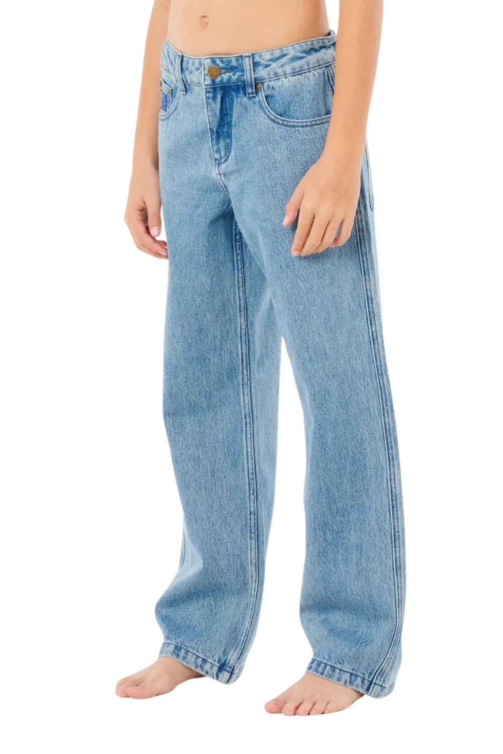 Rip Curl Hyped Boys Denim Trousers Washed Blue