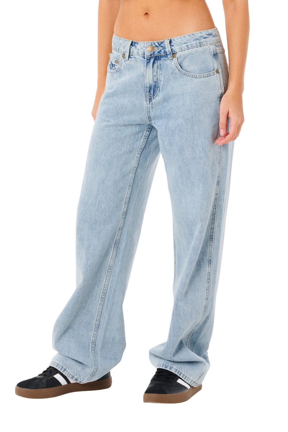 Rip Curl Aggie Womens Relaxed Jeans Vintage Blue