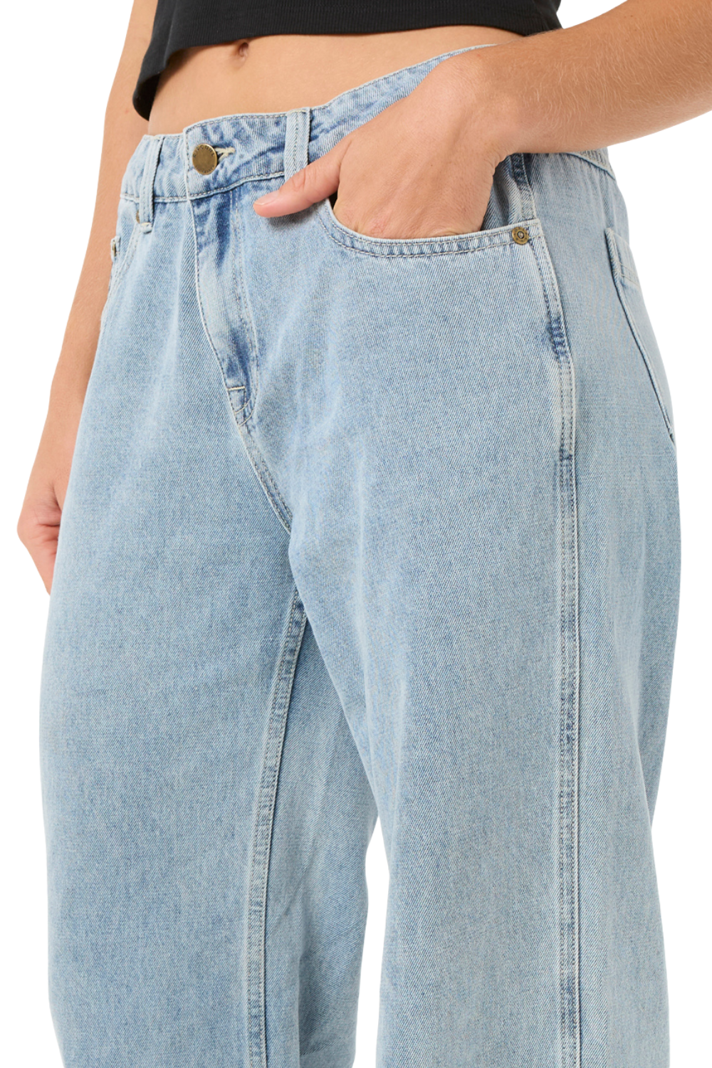 Rip Curl Aggie Womens Relaxed Jeans Vintage Blue