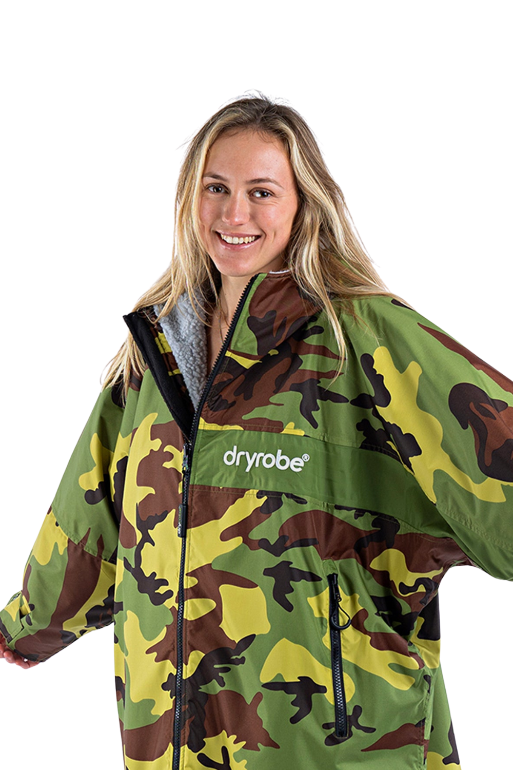 Dryrobe Remix Long Sleeve Camo / Grey / Green