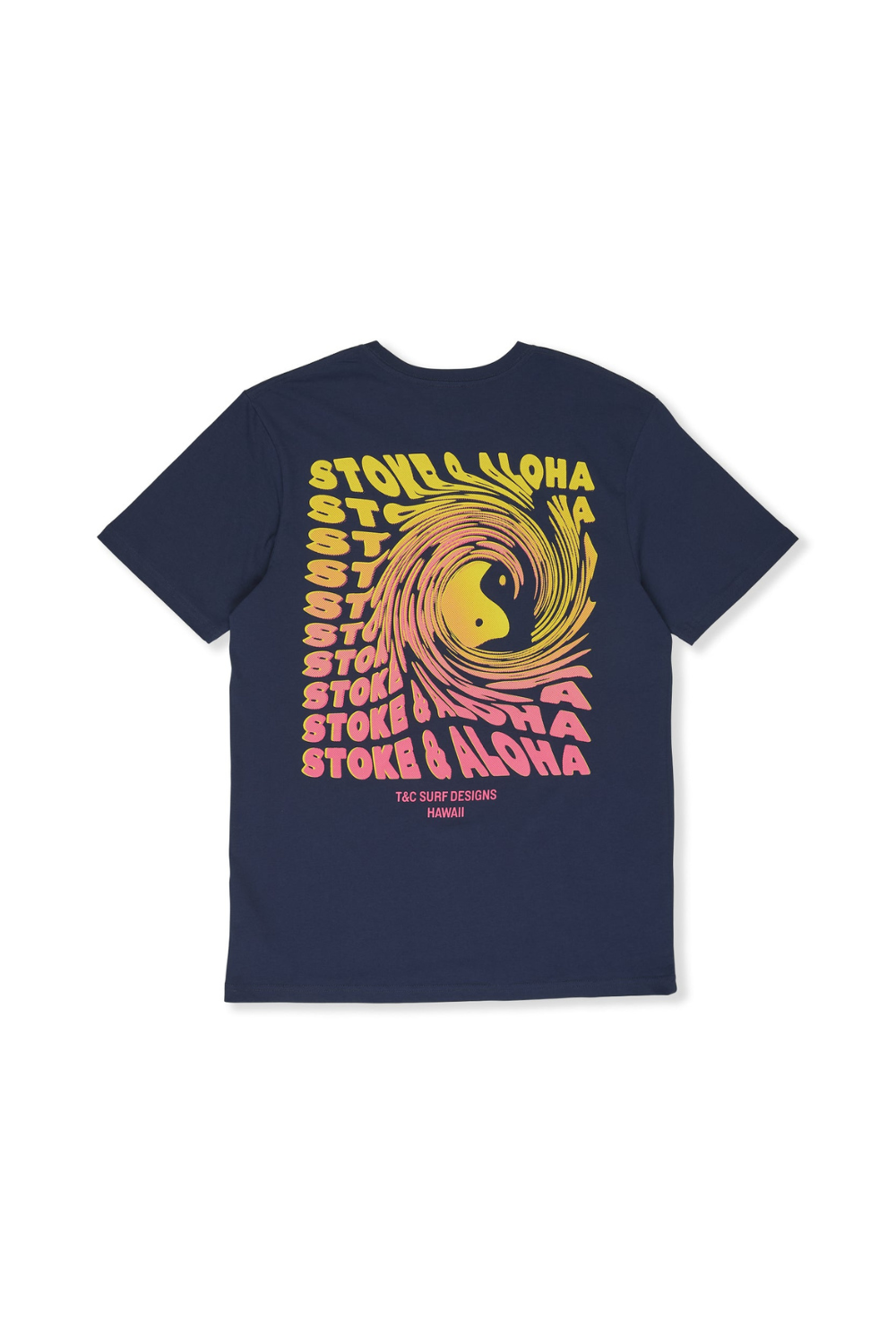 T&C Surf Designs Twisted Print Mens T-Shirt Blueberry