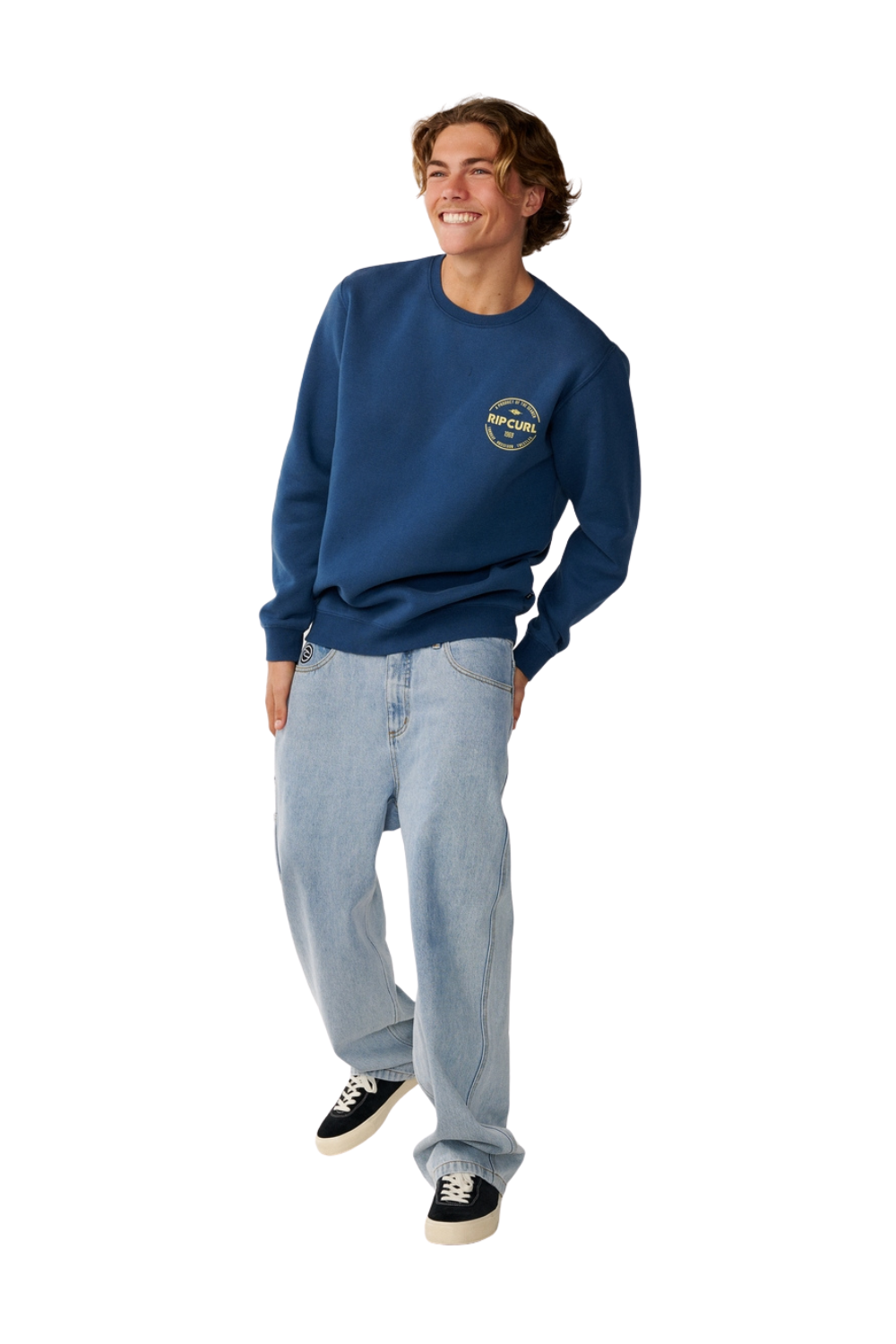 Rip Curl Staple Mens Crew Light Navy