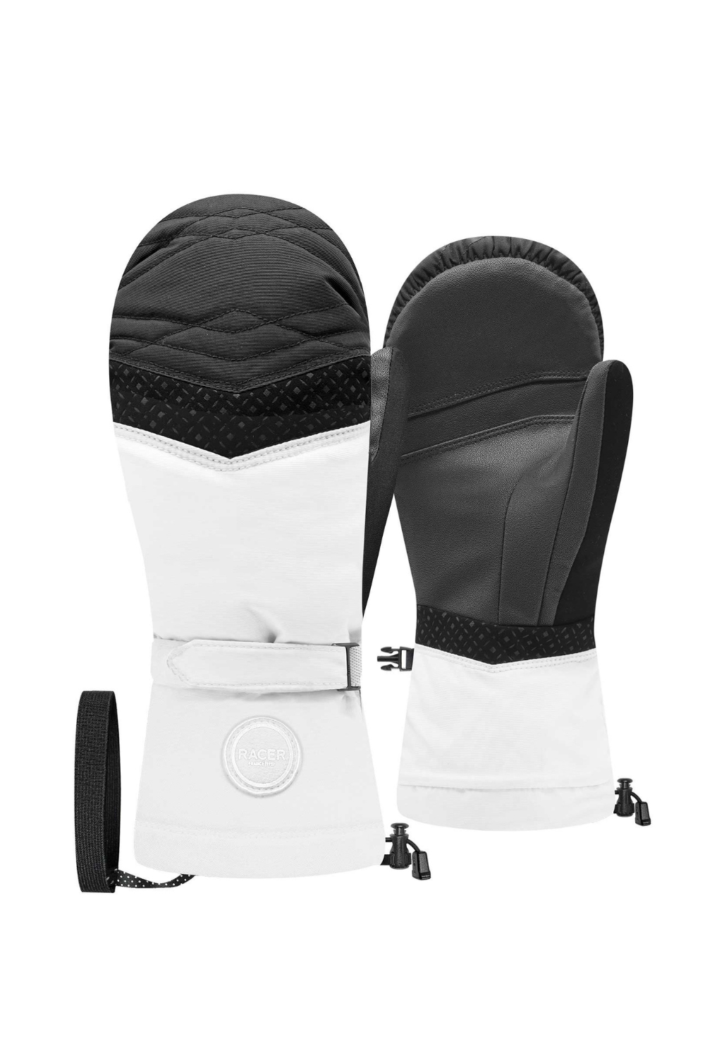 Racer Bloma 6 Womens Snow Mittens Black/White