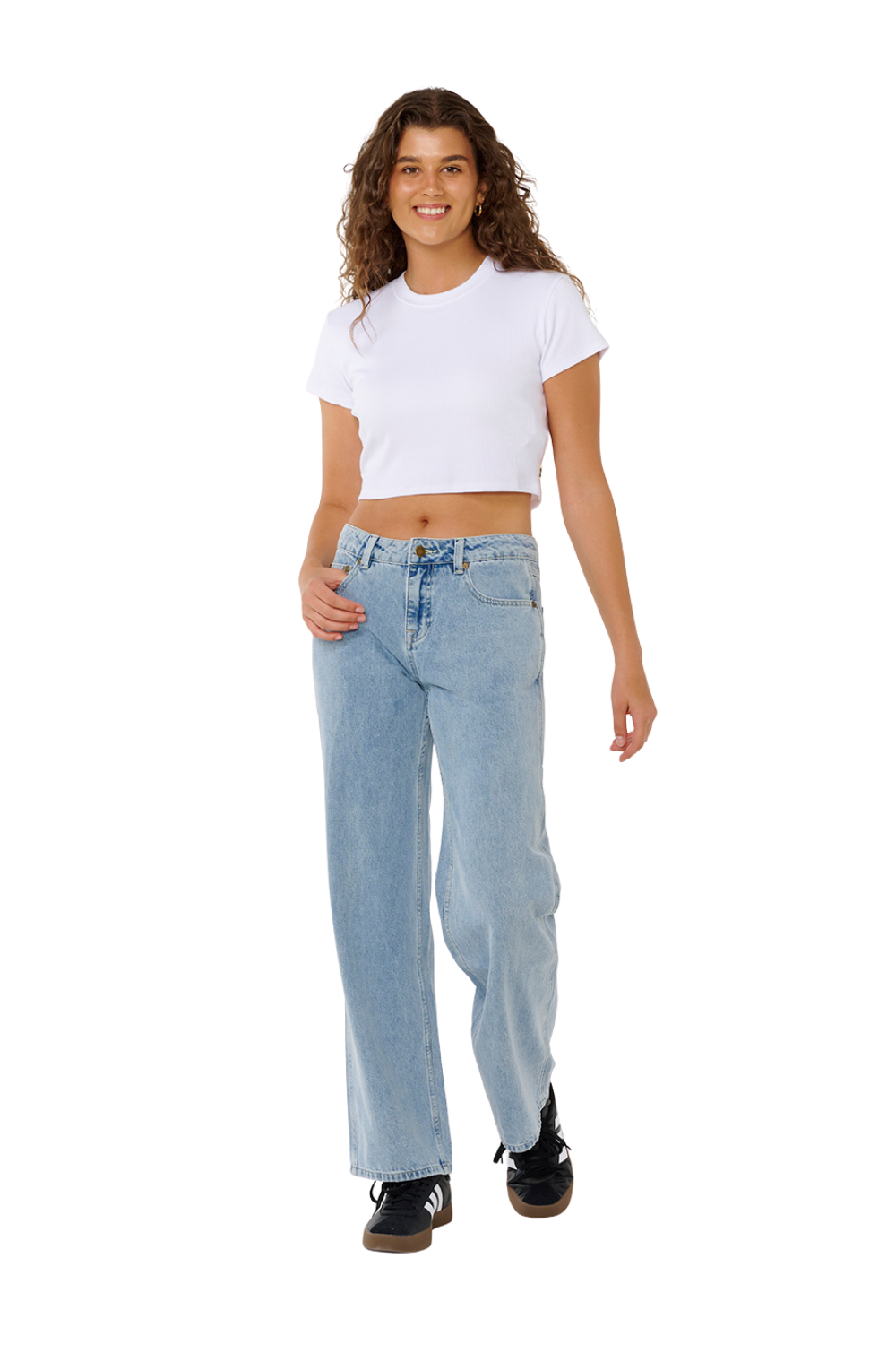 Rip Curl Aggie Womens Relaxed Jeans Vintage Blue