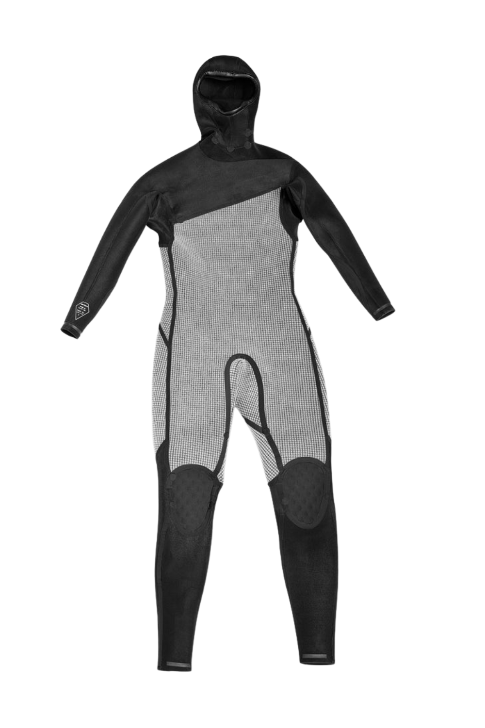 Volcom Mens Modulator 5/4/3mm Chest Zip Wetsuit With Hood Black
