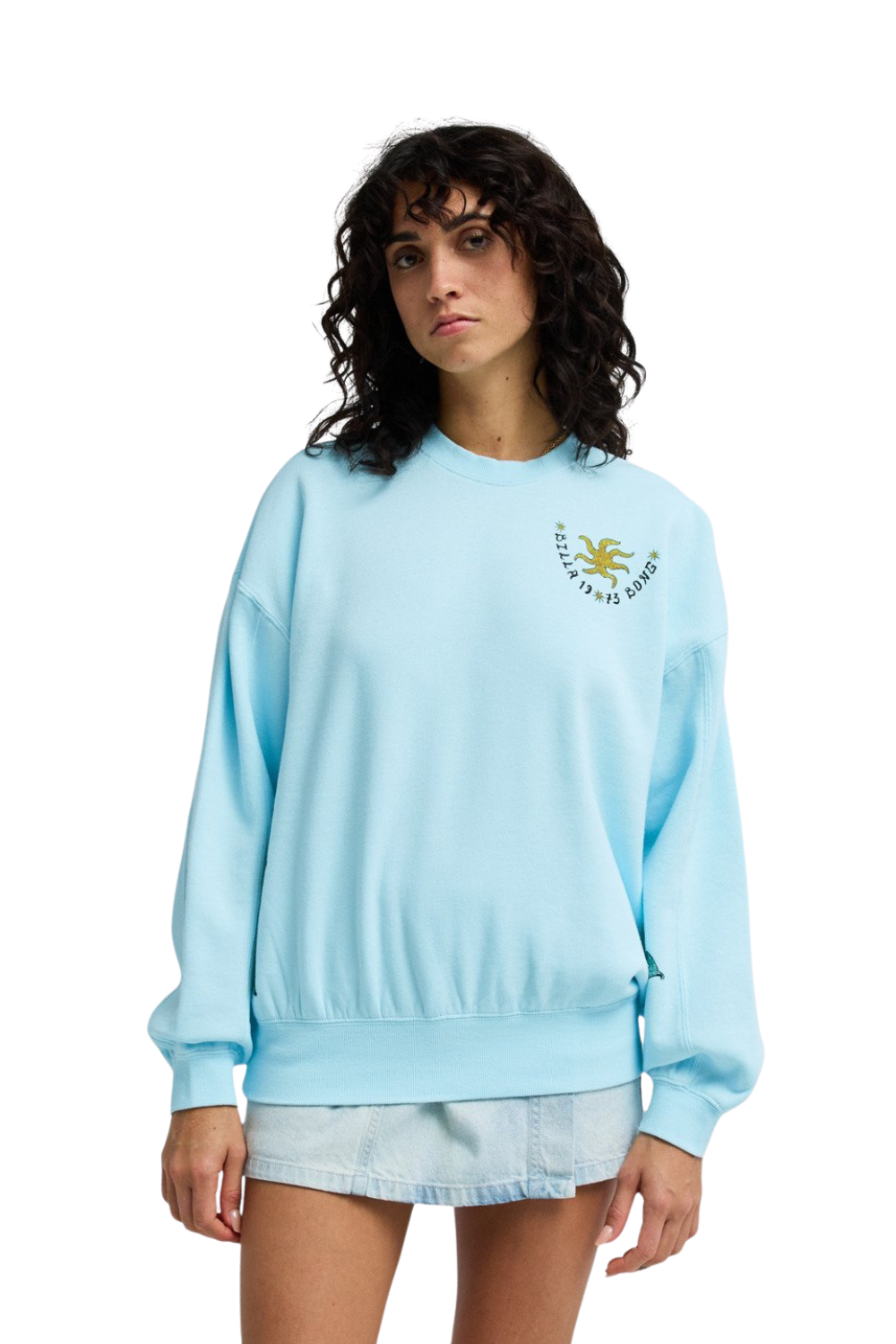 Billabong Sunset Rider Kendal Womens Crewneck Sweatshirt Clearwater