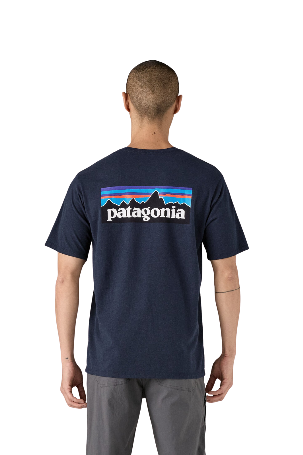 Patagonia Mens P-6 Logo Responsibili T-Shirt New Navy