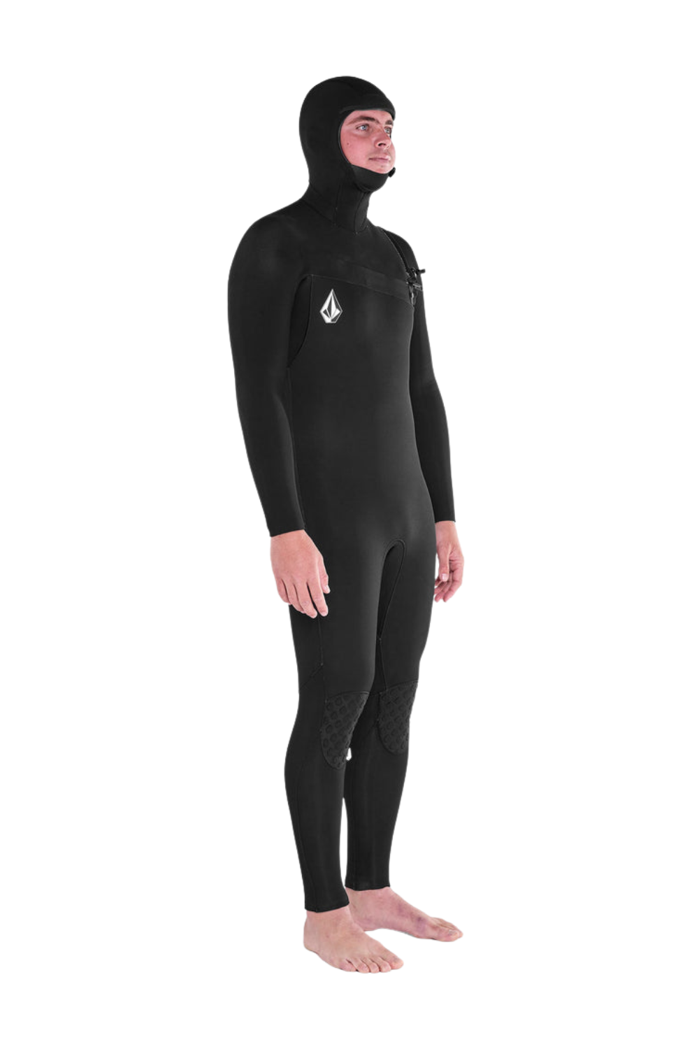 Volcom Mens Modulator 5/4/3mm Chest Zip Wetsuit With Hood Black