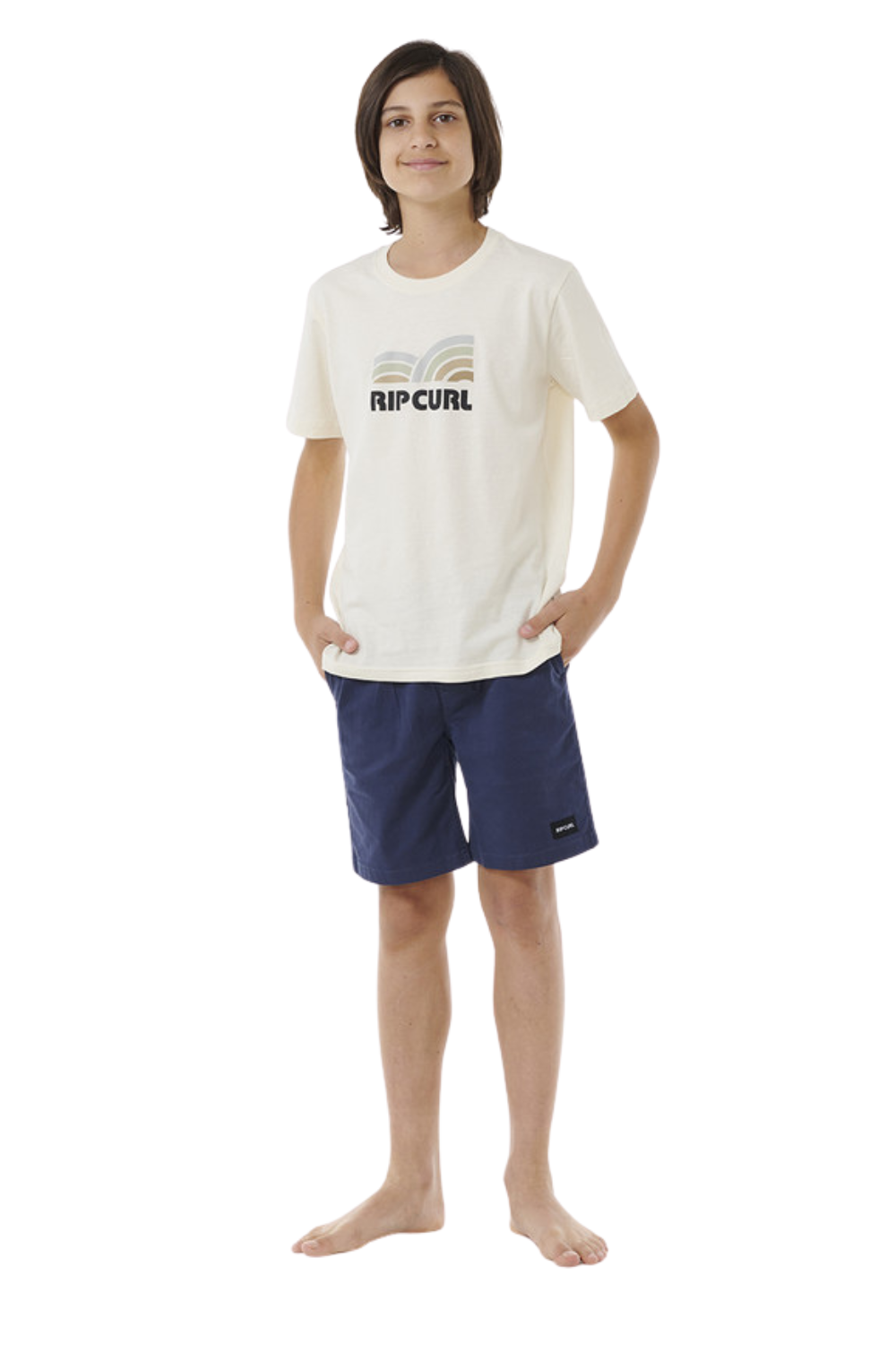 Rip Curl Search Stack Boys T-Shirt Bone
