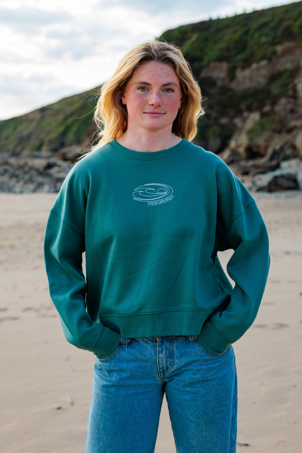 Tiki Last Wave Womens Sweatshirt Green Bay