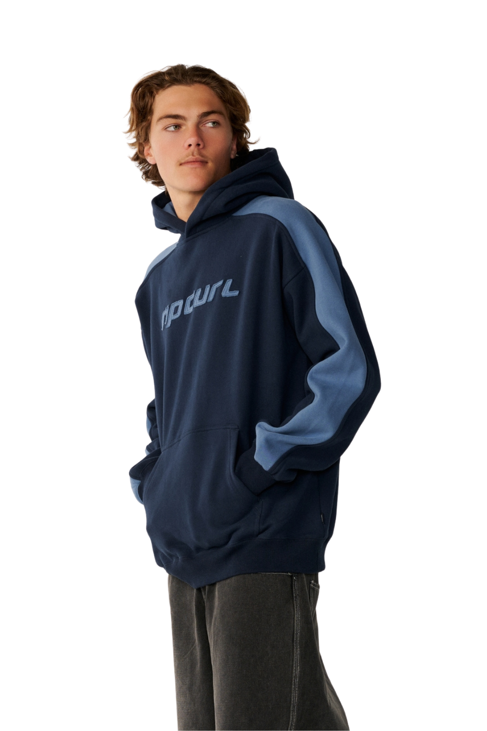 Rip Curl Archive Mens Panel Hoodie Dark Navy