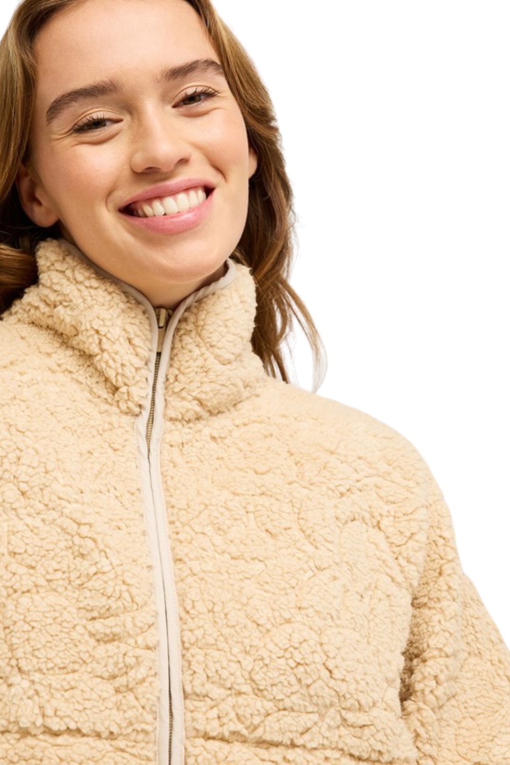 Roxy Blurry Cloud Womens Full Zip Relaxed Fleece Peeble Outline Mo