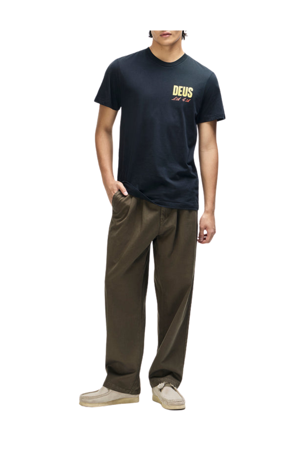 Deus Cutaway Mens T-Shirt Black