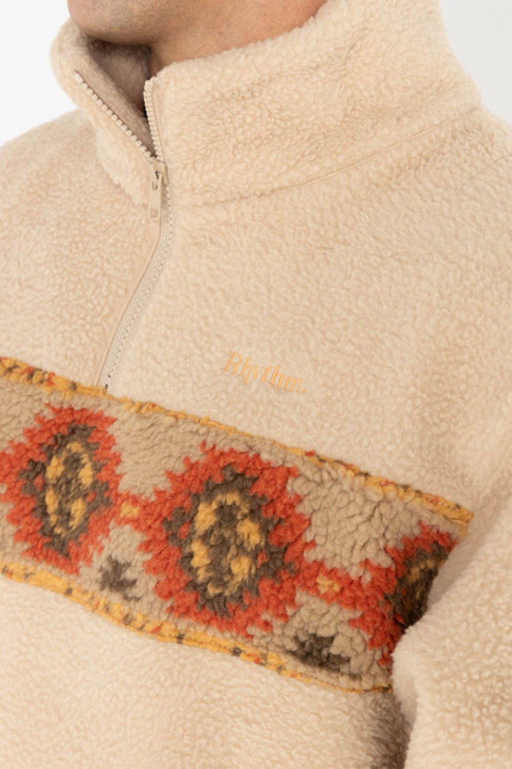 Rhythm Dusty Quarter Zip Fleece Natural