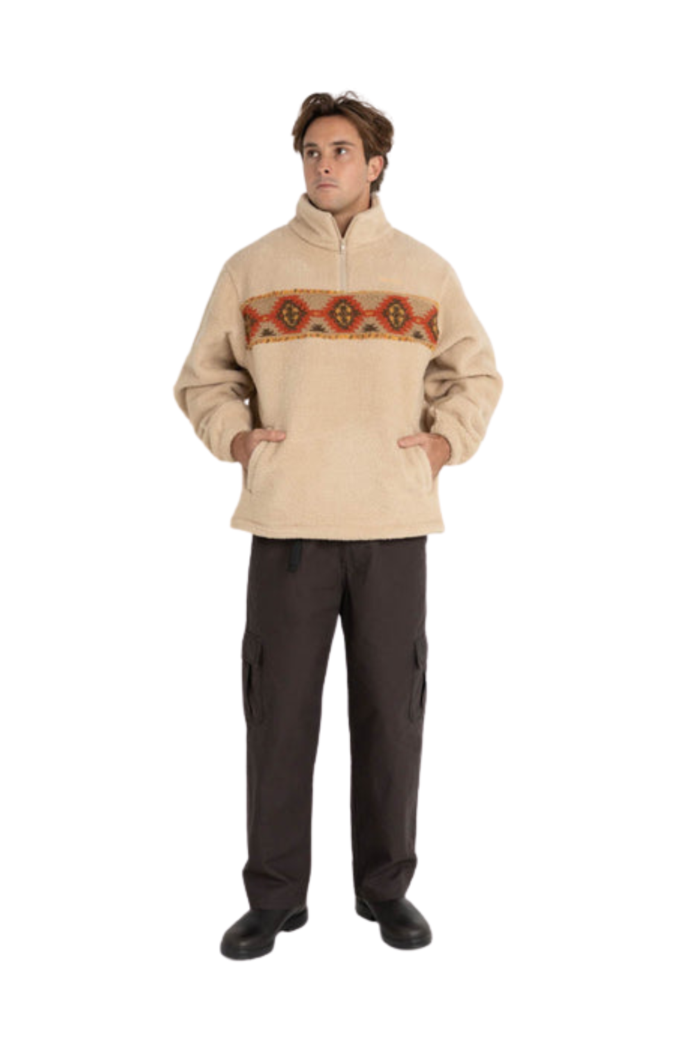 Rhythm Dusty Quarter Zip Fleece Natural