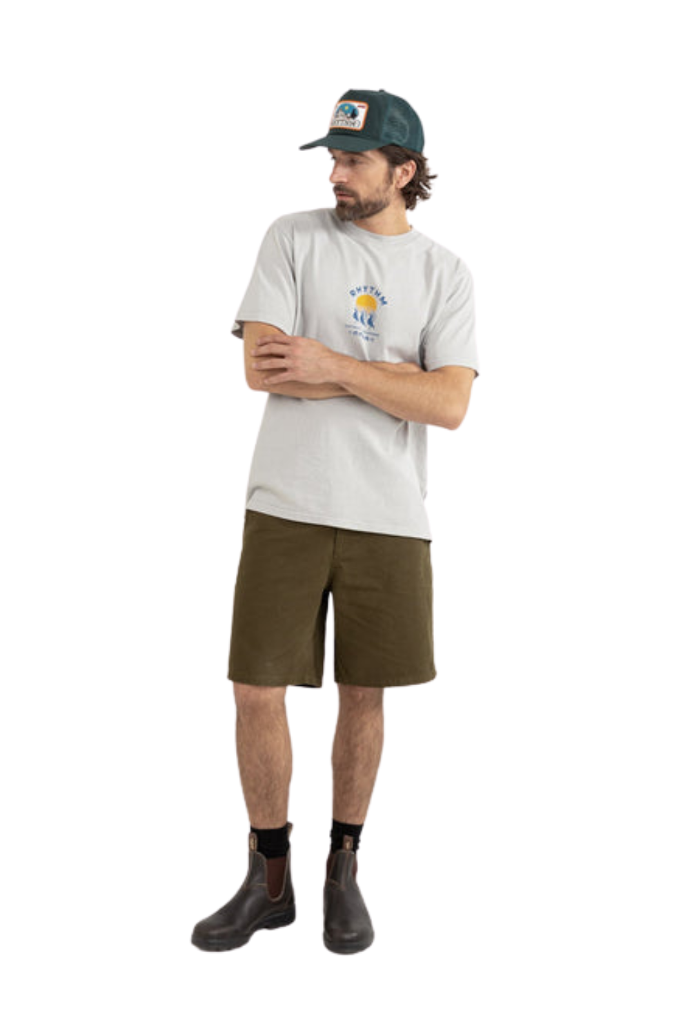 Rhythm Natural Vibration Vintage Short Sleeve T-Shirt Stone