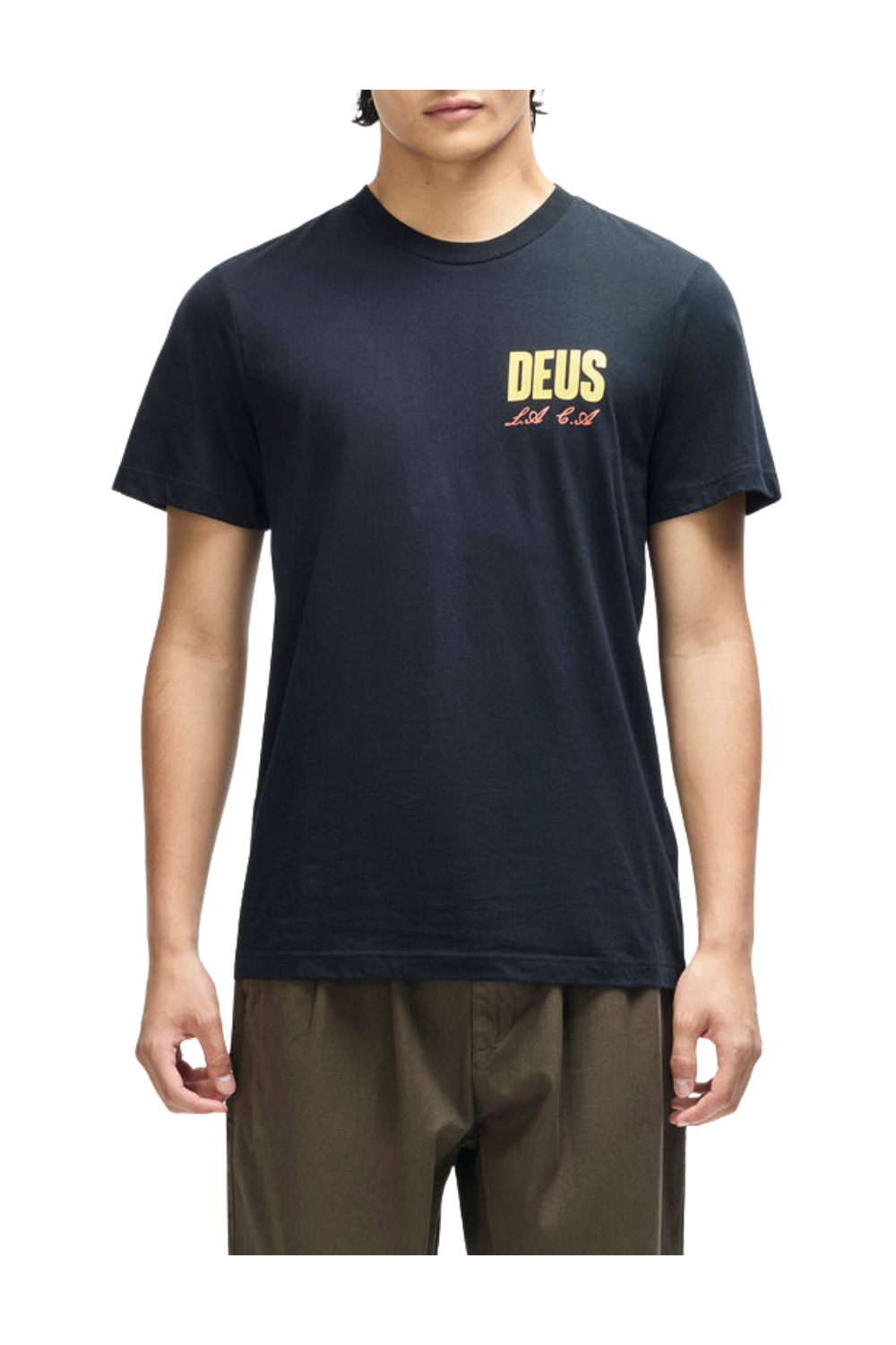 Deus Cutaway Mens T-Shirt Black